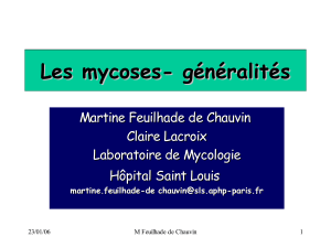 Les mycoses: généralités