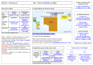 TD 1 : UNE PANDEMIE, LE SIDA