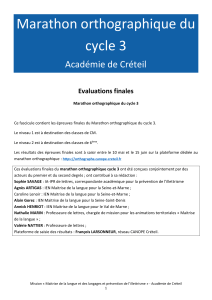 Evaluations finales - Académie de Créteil