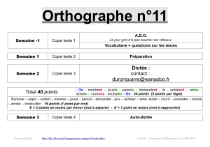 Orthographe n°11 - bla-bla cycle 3