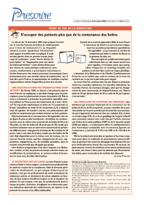 S`occuper des patients plus que de la contenance des