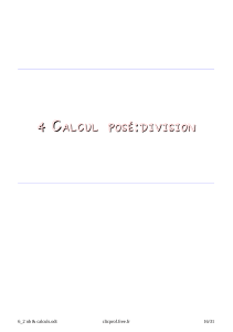 4 calcul posé :division - ClicProf