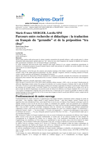 la traduction en français du “gerundio” et de la préposition “tra (fra)”