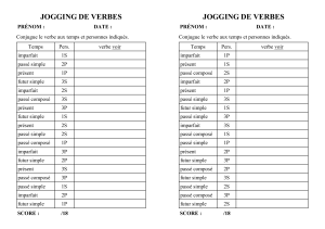 jogging de verbes - Ecole primaire de Mollkirch