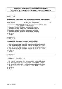 Exemple et corrigé QCM (PDF
