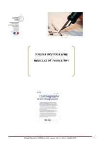 Dossier formateurs orthographe 1