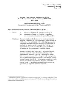 Pièce jointe à la lettre de l`ONÉ en date du 29 mai 2008 Page 1 de 7