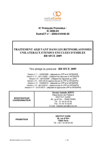 traitement adjuvant dans les retinoblastomes unilateraux