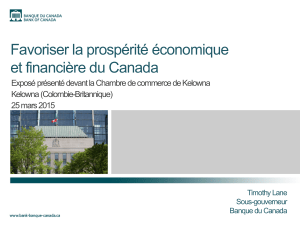 Favoriser la prospérité économique et financière du Canada