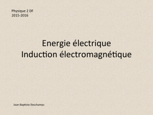 Energie électrique InducUon électromagnéUque