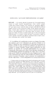 NOTES SUR L``ACCUSATIF PRÉPOSITIONNEL` EN SARDE1