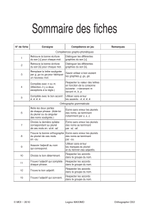Sommaire Logico Maximo Orthographe CE2