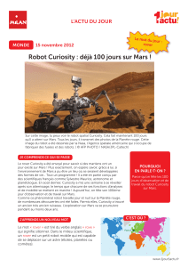 robot curiosity : déjà 100 jours sur mars