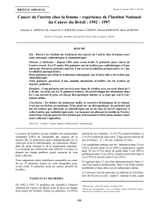 Cancer de l`urètre chez la femme