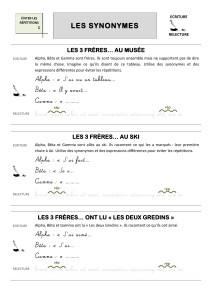 les synonymes - LES 4 RELECTURES