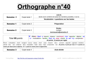 Orthographe n°40 - bla-bla cycle 3