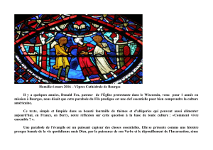 Homélie 6 mars 2016 – Vêpres Cathédrale de Bourges Il y a