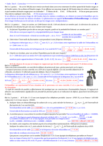 2nde. Test 9 - Correction EX 1 :( 1 point ) On a tiré 100