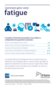 How to Manage Your Fatigue - the University Health Network