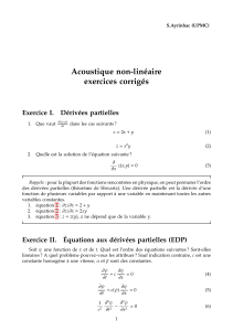 Acoustique non-linéaire exercices corrigés