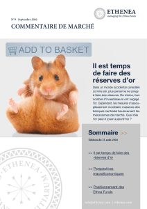 Il est temps de faire des r&eacute;serves d`or