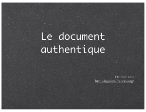 Documents authentiques