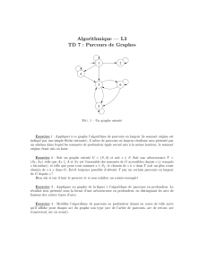 Algorithmique — L3 TD 7 : Parcours de Graphes
