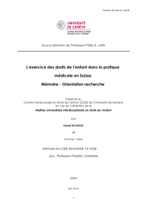 L`exercice des droits de l`enfant dans la pratique