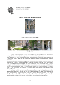 Musée Carnavalet – Histoire de Paris