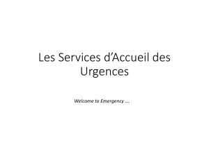 La SAUV (Salle d`Accueil des Urgences Vitales). - IFSI