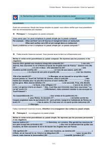 Les temps du pass&eacute;