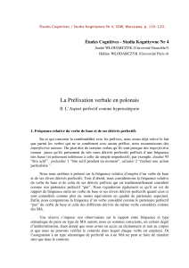 La Pr&eacute;fixation verbale en polonais