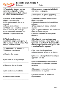 Le verbe CE1, niveau 4 - TurboPE