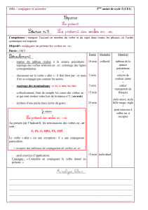 séance 3 - conjugaison des verbes en er