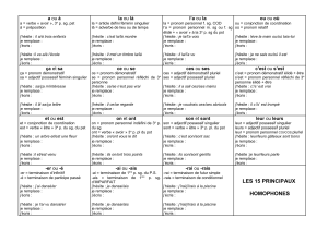 Remplacer pour éviter les fautes d`homophonie