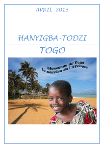 Rapport de mission santé Hanygba Todji - Togo