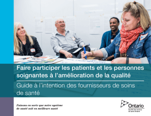 Faire participer les patients et les personnes soignantes à l