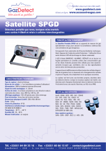 SATELLITE SPGD - Détecteur portable gaz rares, toxiques et/ou