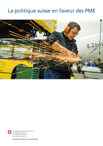 Brochure &laquo;La Politique suisse en faveur des PME