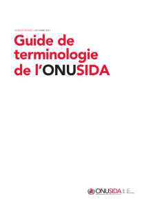 Guide de terminologie de l`ONUSIDA: Version révisée | octobre 2011