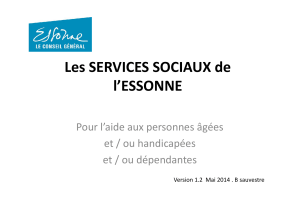 Les SERVICES SOCIAUX de l`ESSONNE