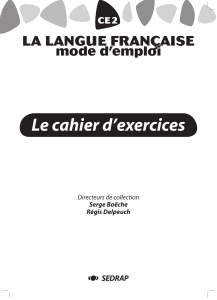 Le cahier d`exercices