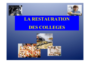 Restauration collective des collèges et introduction