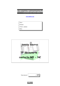 TP découverte : contacts NO - NC