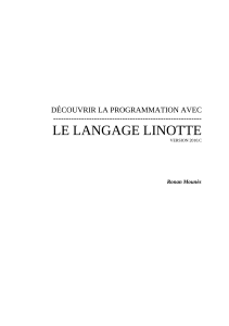 Découvrir la programmation avec le langage Linotte