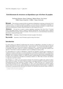 Enrichissement de structures en dépendances par