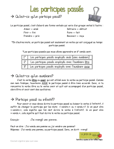 Participe passé ou infinitif?