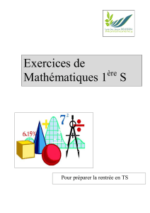Exercices de Mathématiques 1 S