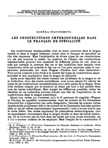 les constructions impersonnelles dans le français de spécialité