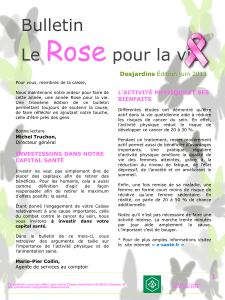 Bulletin Le rose pour la vie 3